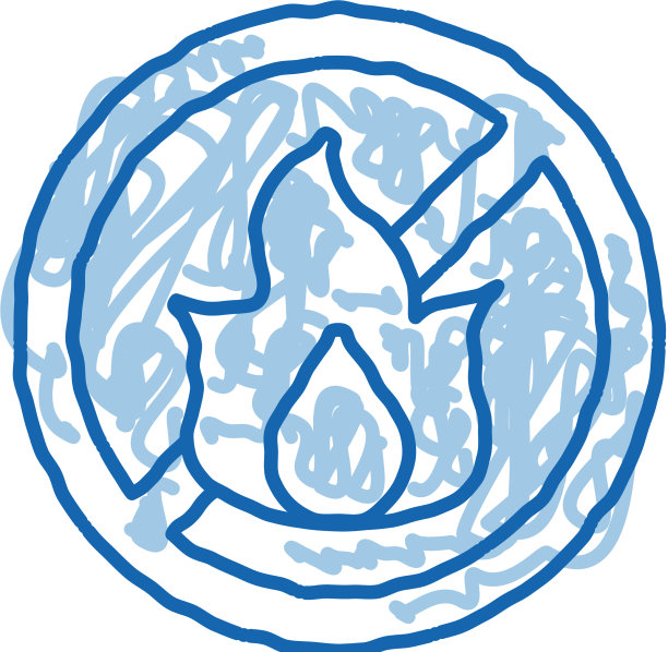 划线火焰涂鸦图标手绘图片下载