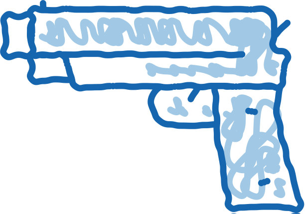 铁射击枪涂鸦图标手绘图片下载