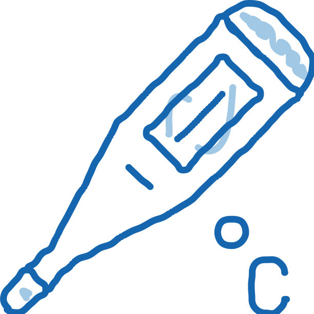 温度计工具涂鸦图标手绘图片下载