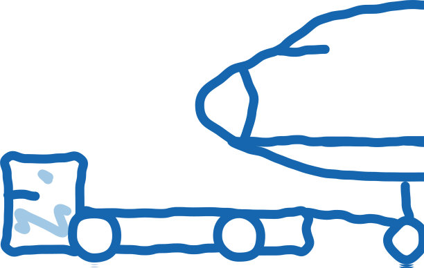 飞机拖车涂鸦图标手绘图片下载