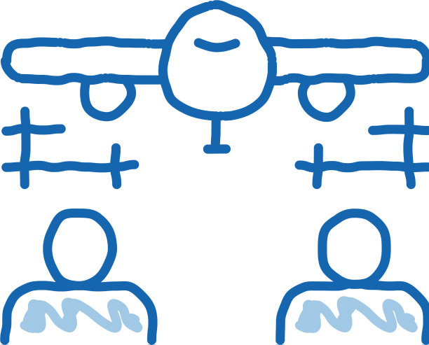 工程飞机涂鸦图标手绘图片下载