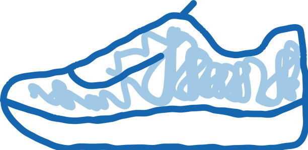 运动鞋鞋涂鸦图标手绘图片下载