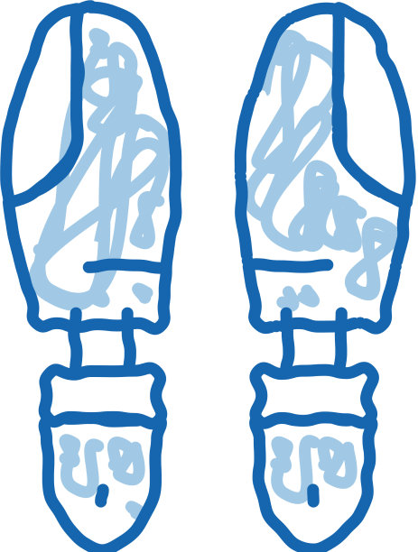 鞋底细节涂鸦图标手绘图片下载