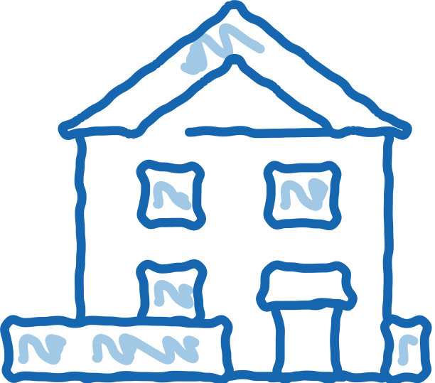 房屋建筑涂鸦图标手绘图片下载