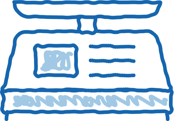 电子天平涂鸦图标手绘图片下载