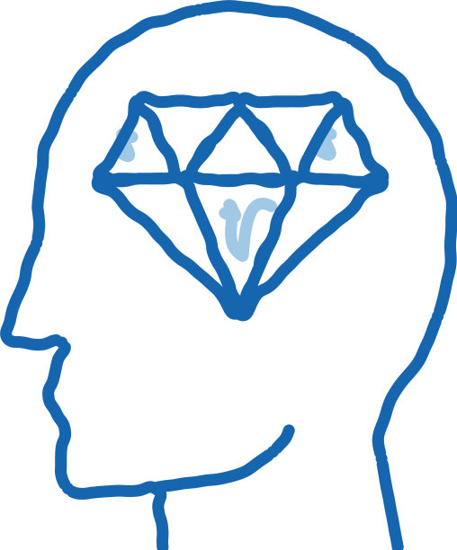 钻石人帽子涂鸦图标手绘图片下载