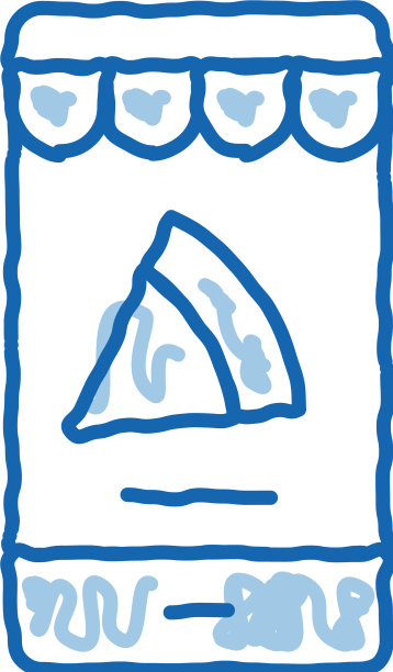 切披萨手机涂鸦图标手绘图片下载