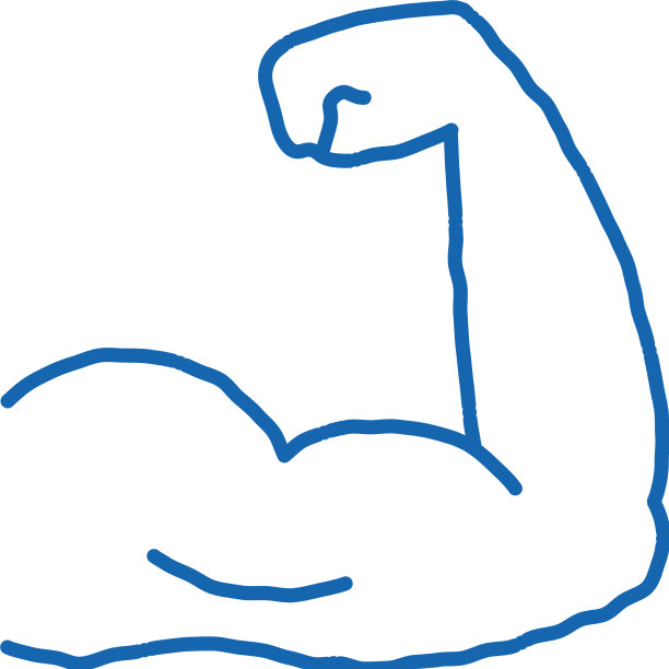 手臂肌肉涂鸦图标手绘图片下载