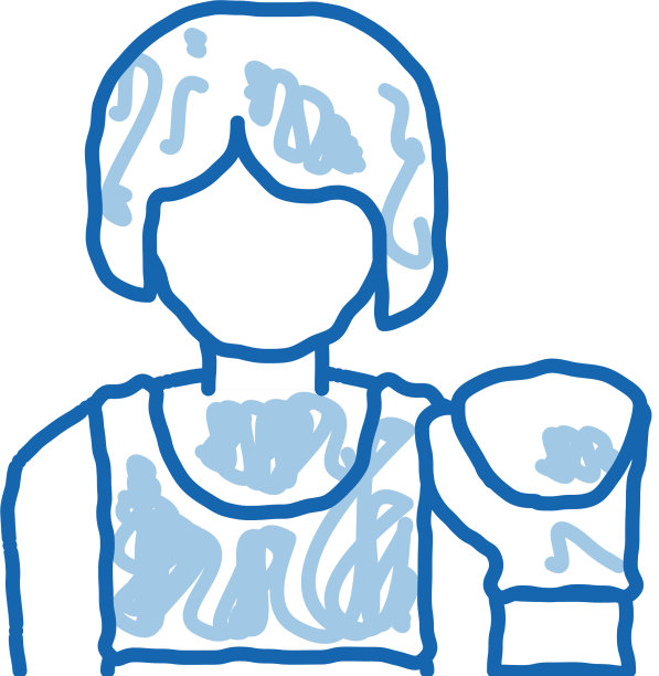 拳击手女子涂鸦图标手绘图片下载