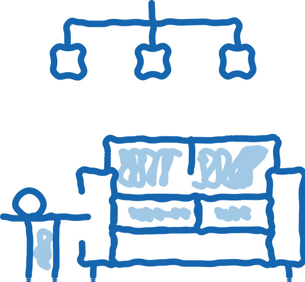 客厅涂鸦图标手绘图片下载