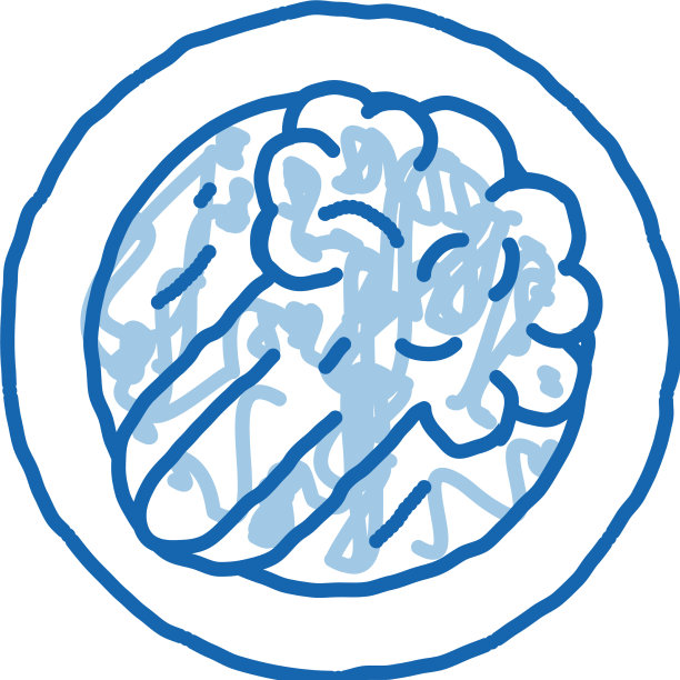 手绘素食涂鸦图标图片下载