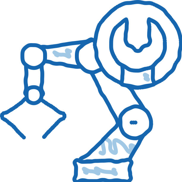 机器人修理涂鸦图标手绘图片下载