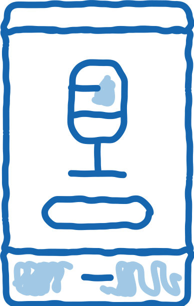 电话录音涂鸦图标手绘图片下载