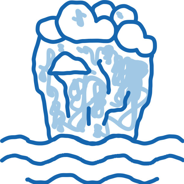 泰国海洋岛海滩涂鸦图标手绘图片下载