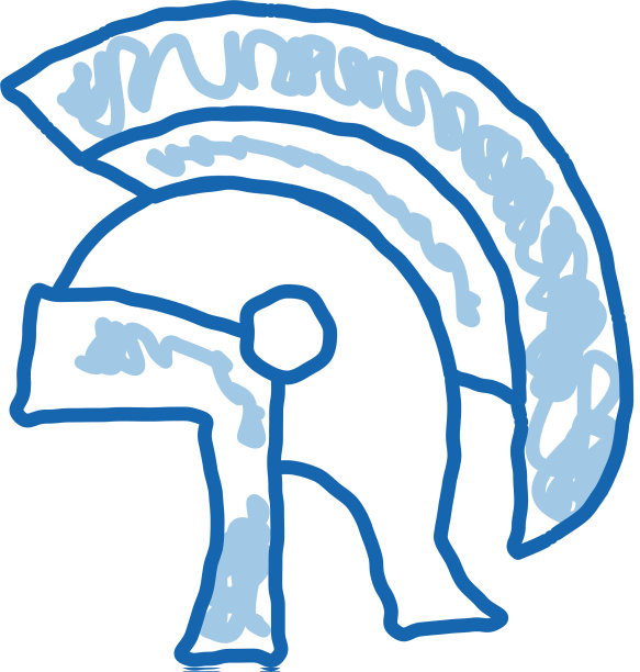 古董头盔涂鸦图标手绘图片下载