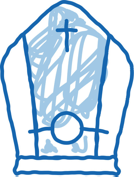 教皇皇冠涂鸦图标手绘图片下载