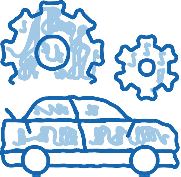 汽车齿轮细节涂鸦图标手绘图片下载