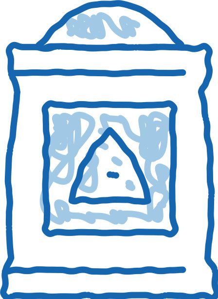 水泥袋涂鸦图标手绘图片下载