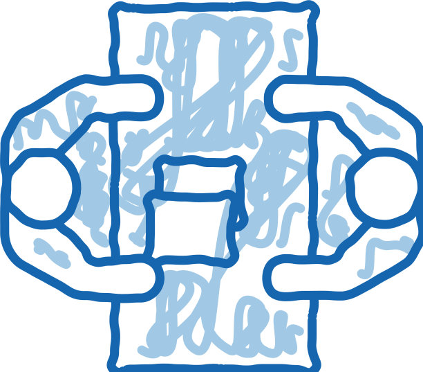 商务会议桌上的人涂鸦图标手图片下载