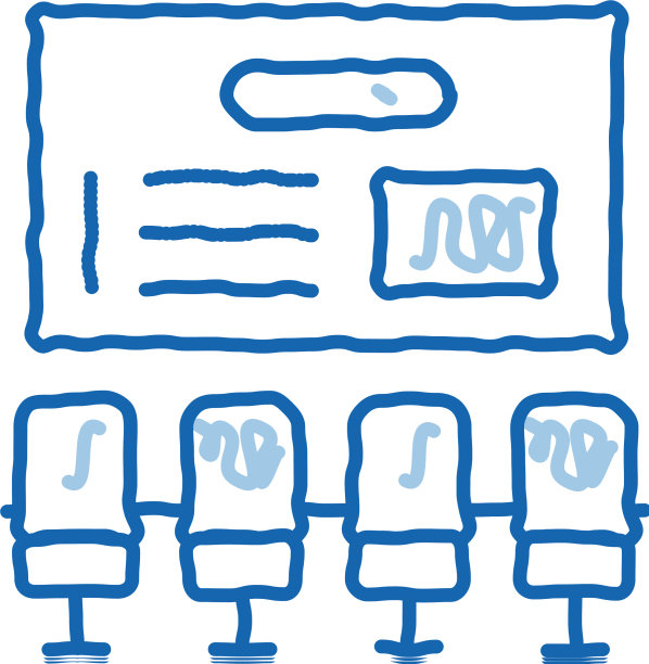 组织工作场所涂鸦图标手绘图片下载
