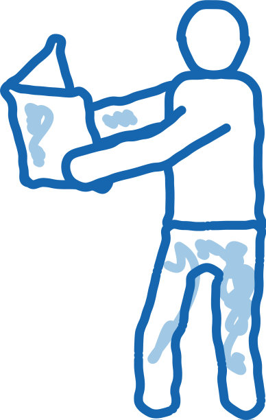 男人看书涂鸦图标手绘图片下载