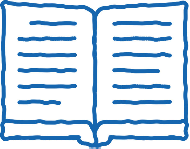 打开书涂鸦图标手绘图片下载