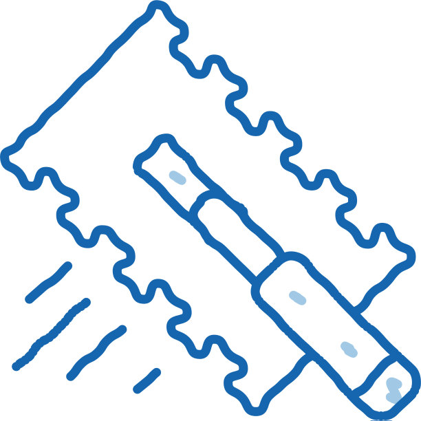 瓷砖刮刀涂鸦图标手绘图片下载