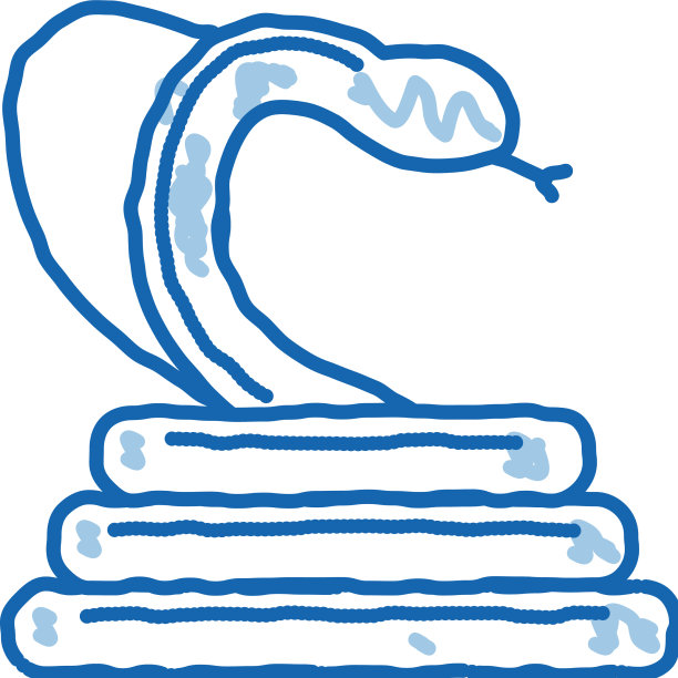 眼镜蛇蟒蛇马来西亚涂鸦图标手绘图片下载