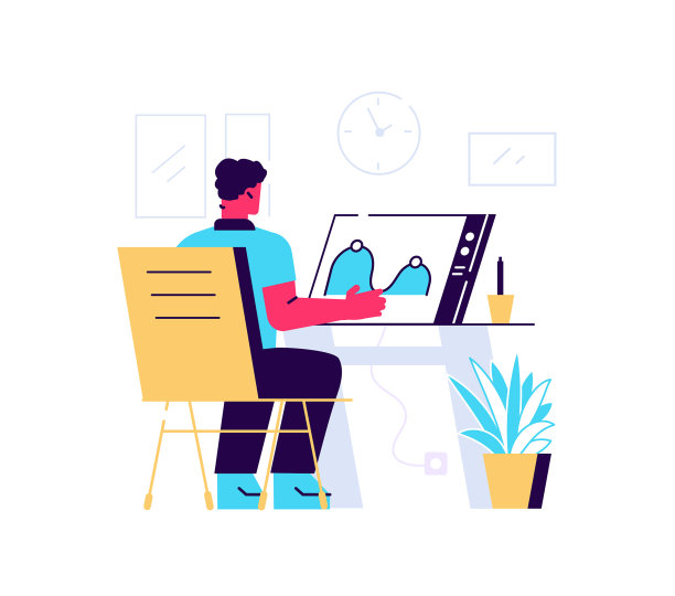 男设计师在家里创造新的项目图片下载