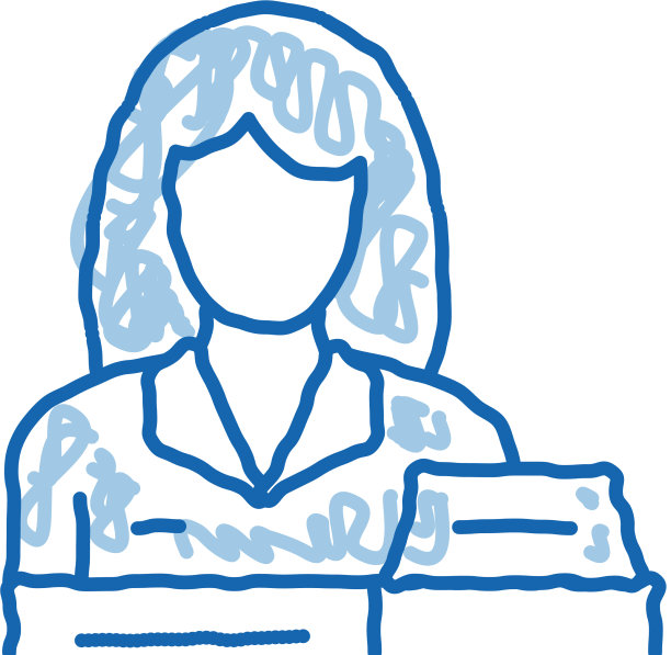 女售货员在付款涂鸦图标手绘图片下载