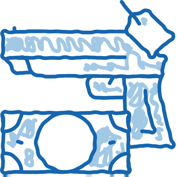 把枪给当铺换钱涂鸦图标手图片下载