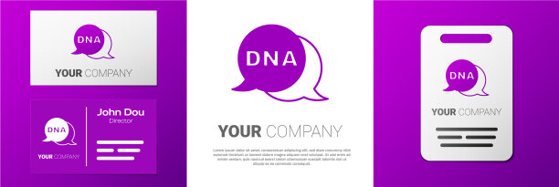 标志型DNA符号图标分离在白色图片下载