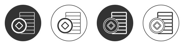 黑色人民币货币符号象征孤立图片下载