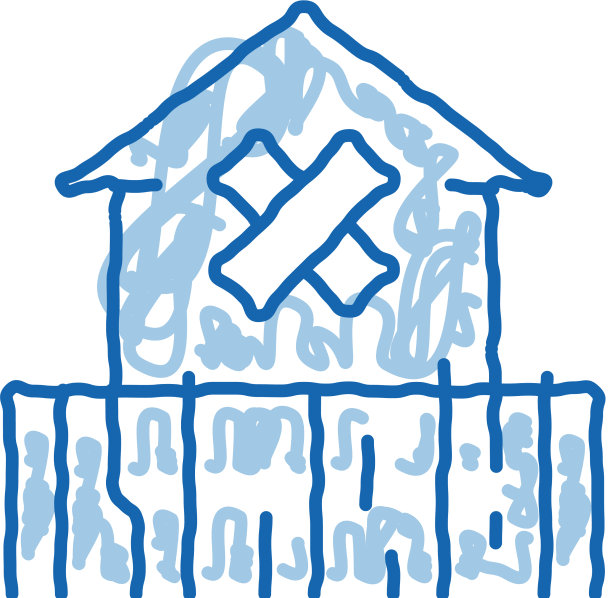 封闭式非住宅建筑涂鸦图标手图片下载