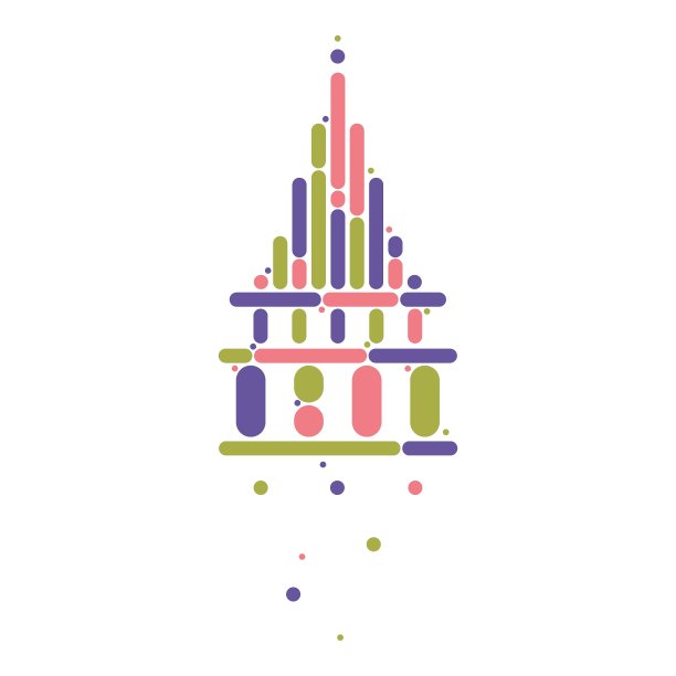 图标设计与条纹和点的形状加拉塔图片下载