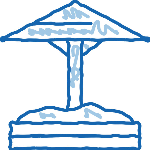 沙盒用保护伞涂鸦图标手图片下载