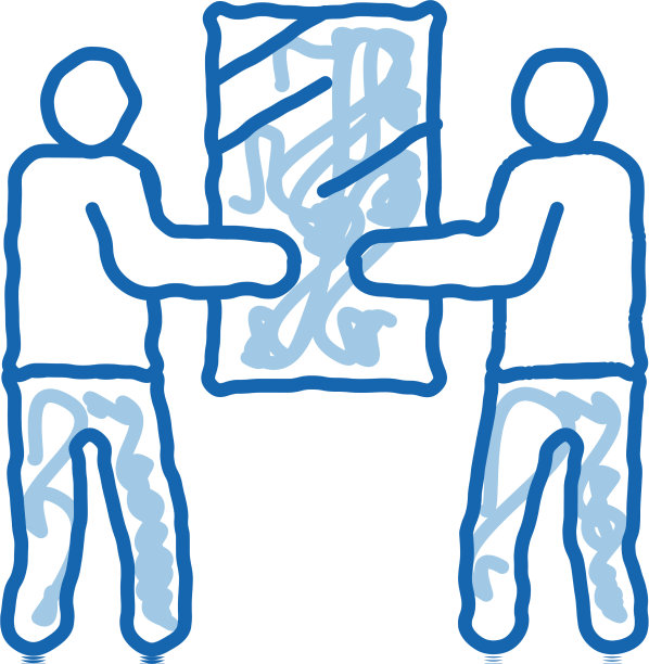 人们手持玻璃涂鸦手绘图标图片下载