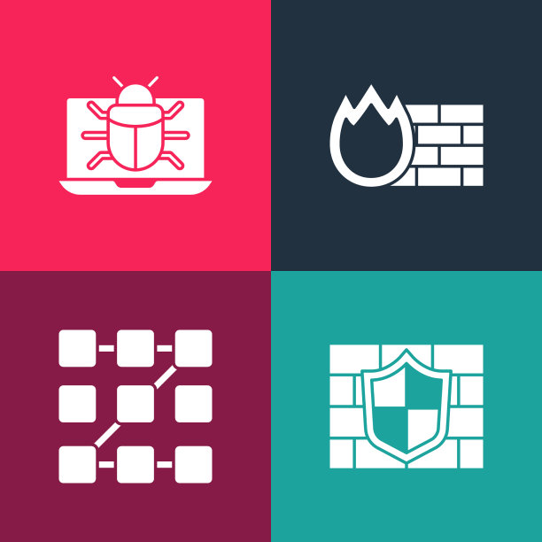 设置流行艺术盾牌与砖墙图形图片下载