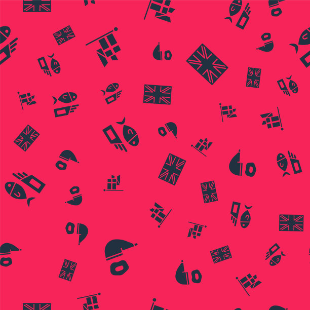 将烟斗英国旗放在旗杆鱼上图片下载