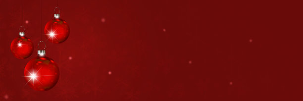 三维矢量美丽的圣诞节红球横幅与空间的文字。背景设计，节日装饰，狂欢，包装，包装图片下载