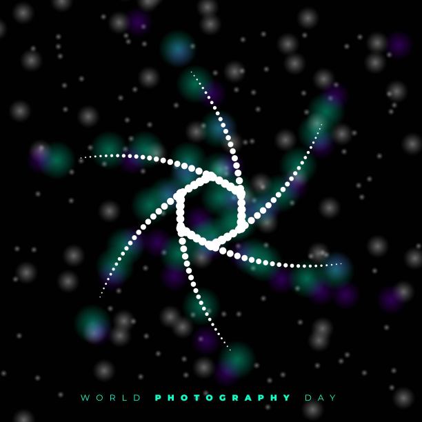 简单的相机快门与空间背景设计图片下载