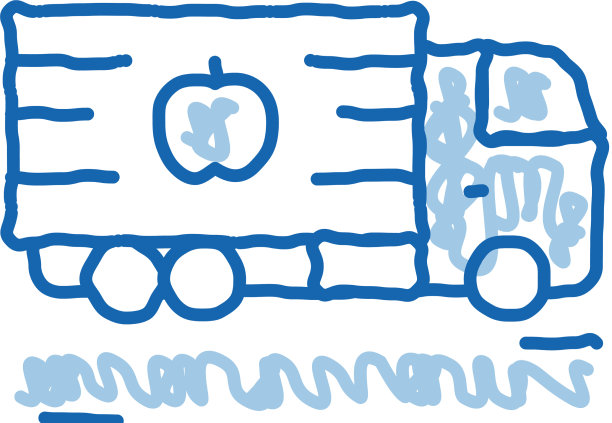 水果运送货物涂鸦图标手绘图片下载