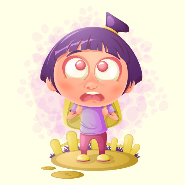 背着沉重背包的女孩。图片下载