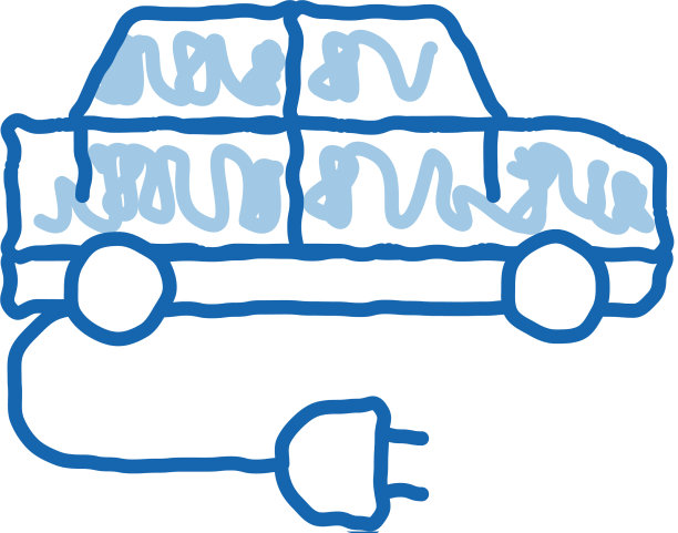 电动汽车充电插座涂鸦图标手绘图片下载