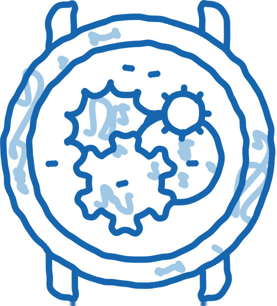 手表机械齿轮涂鸦图标手绘图片下载
