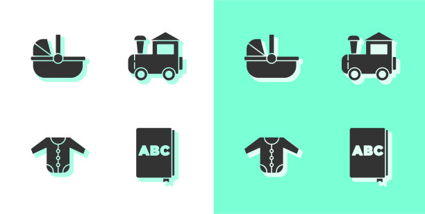 集ABC书bastroller衣服和玩具火车图片下载