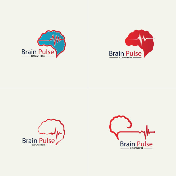 健康脑脉标志模板设计会徽图片下载
