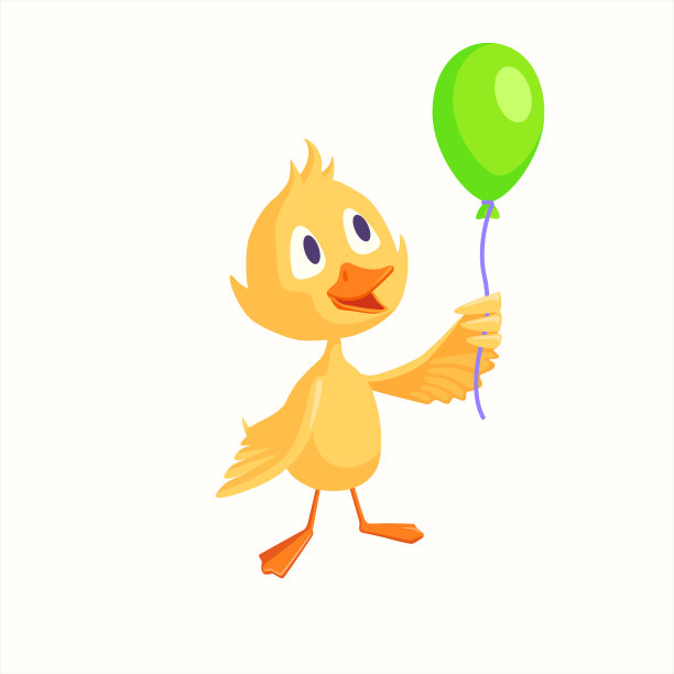 卡通小鸭插图平面设计图片下载
