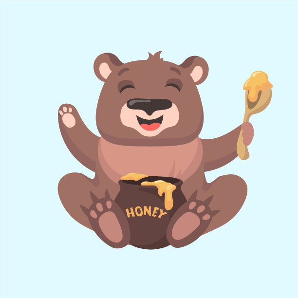 卡通泰迪熊棕色插图图片下载