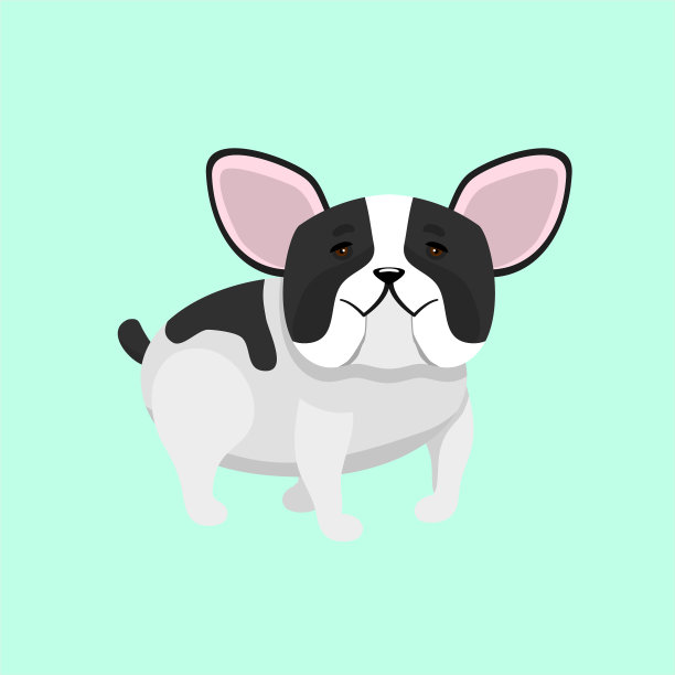 狗品种卡通有趣的小狗插图图片下载